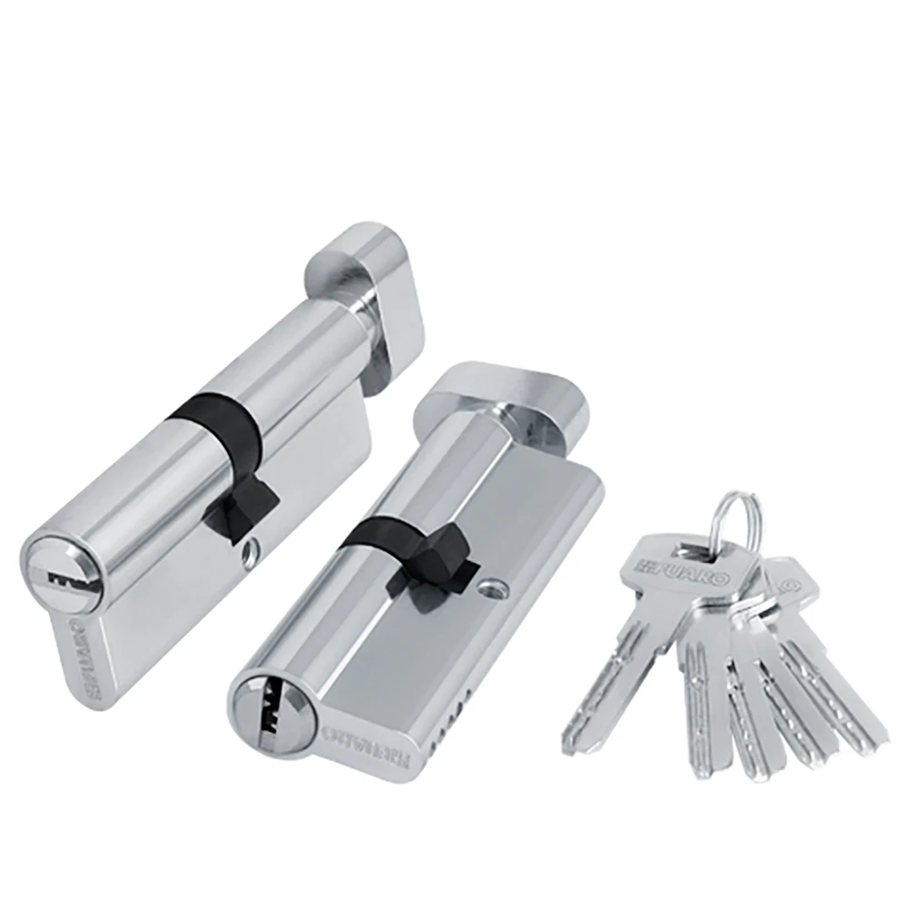 Фото Цилиндровый механизм (200 ZM/110) 2000ZMKnob110(45+10+55) CP хром 5Key с вертушкой