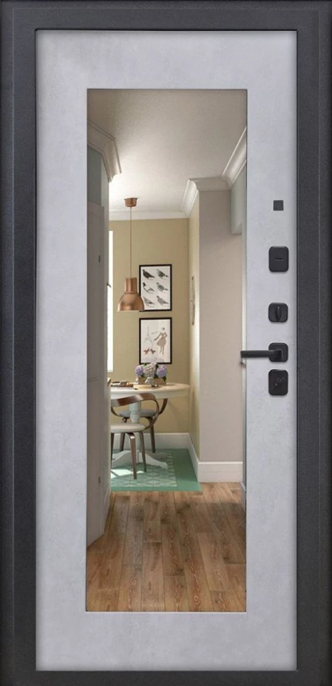 Входная дверь ДвериПРО L-45 ФЛЗ-603 Бетон снежный DPRO198270 внутренняя сторона