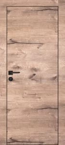 Межкомнатная дверь PX-1 черная кромка с 4-х ст. Дуб пацифик