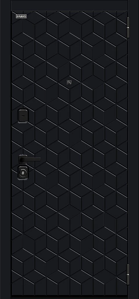 Входная дверь Кьюб RBE Total Black/Super White BR5142 внешняя сторона
