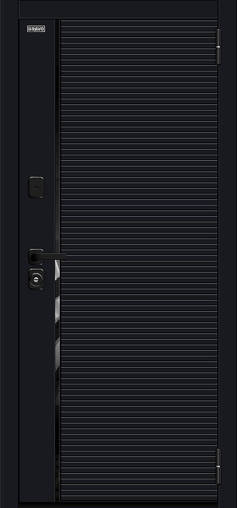 Входная дверь Лайнер/SBlack Black Shell/White Silk BR6163 внешняя сторона