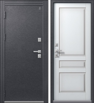 Дверь Термо-2 Антрацит Муар - Кашемир Белый