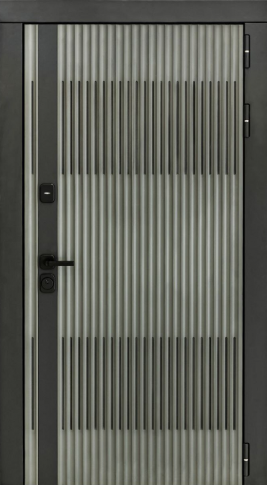 Входная дверь ДвериПРО Elfy СБ-1 (ст. белое, 16мм, капучино) DPRO198361 внешняя сторона