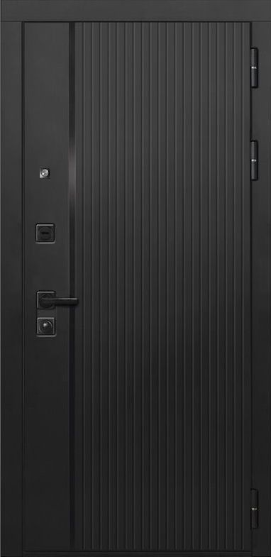 Входная дверь ДвериПРО L-45 СБ-1 (ст. белое, 16мм, беленый дуб) DPRO195809 внешняя сторона