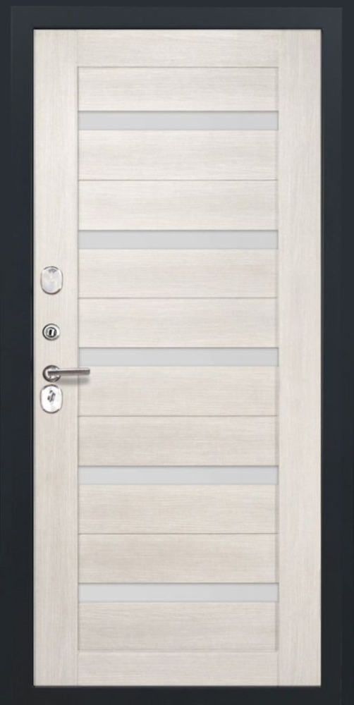 Входная дверь ДвериПРО Аура СБ-1 (ст. белое, 16мм, беленый дуб) DPRO195812 внутренняя сторона