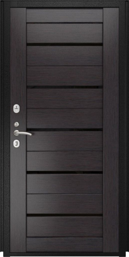 Входная дверь ДвериПРО L-Термо серебро СБ-1 (лак.черное, 16мм, венге) DPRO195836 внутренняя сторона