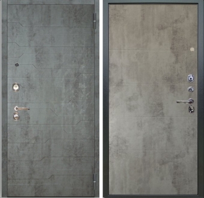 Дверь Аргус ЛЮКС 3К Техно-темный-бетон Антик серебро
